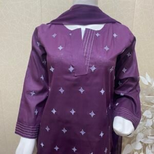 Embroidered plum