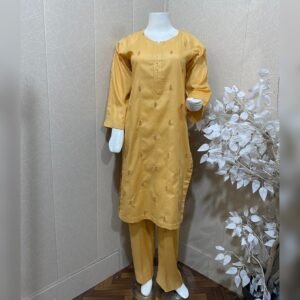 Gold embroidered 2 pc
