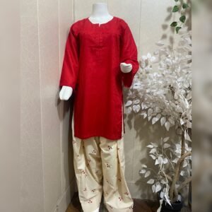 Cherry embroidered 2 pc