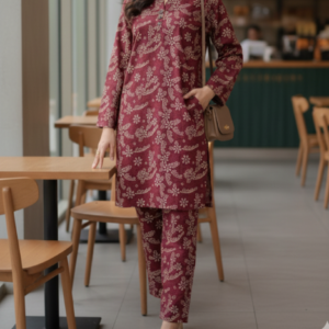 Khaddar maroon